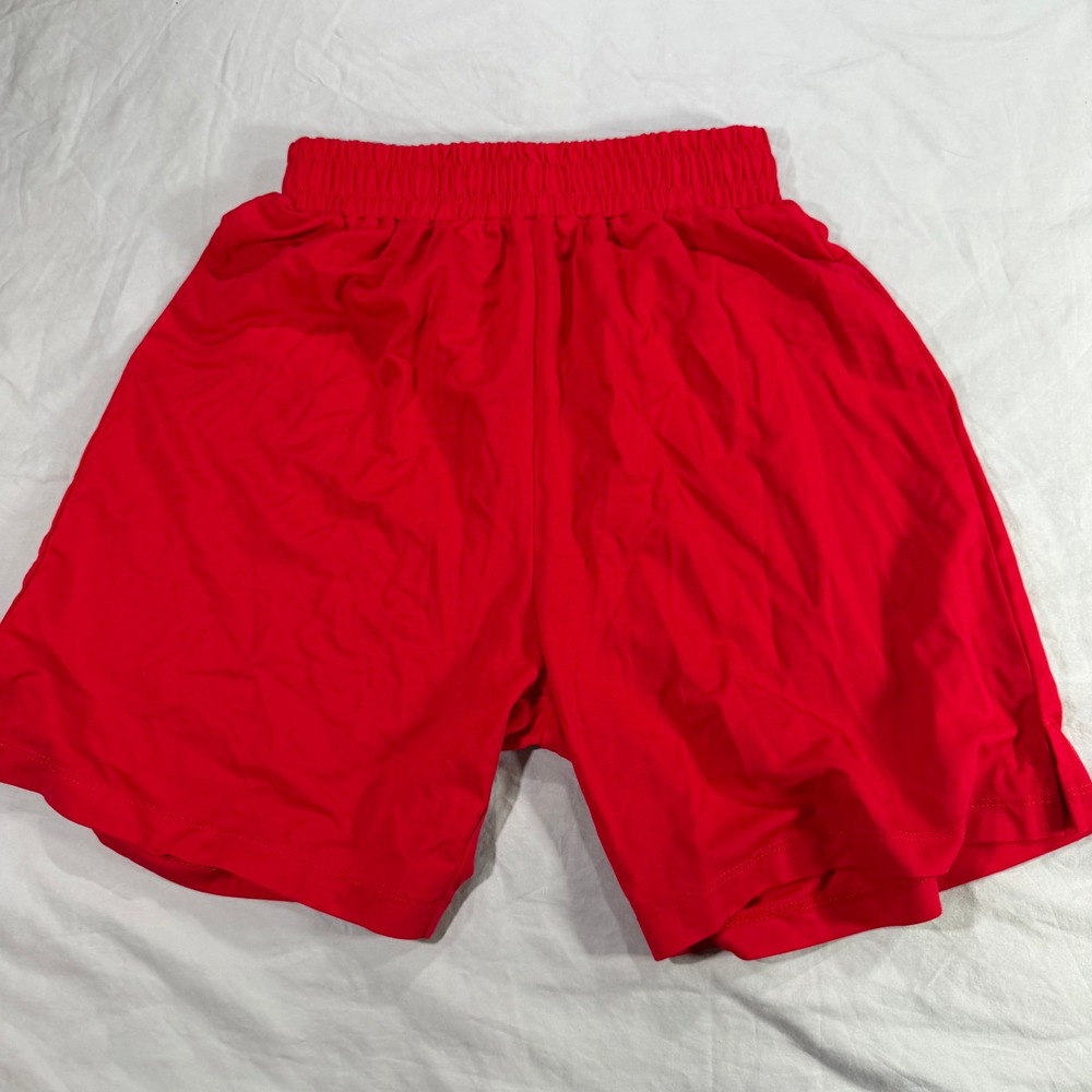 Viella Dance Collection Kids Red Elastic Waist Dance Shorts Size M